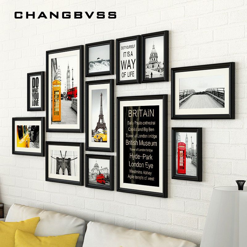 black wall picture frames
