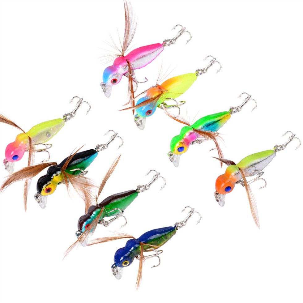 2020 4.5cm 3.5g Bee Fishing Hooks Fishhooks 10 Hook Hard Baits & Lures