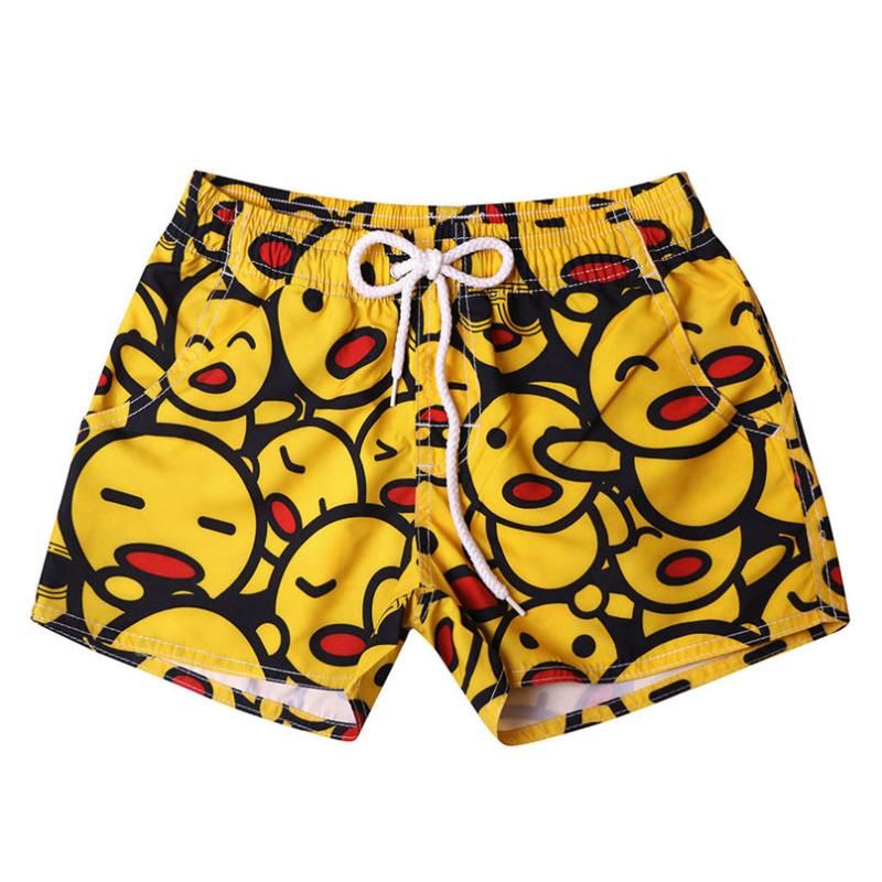 womens yellow swim shorts
