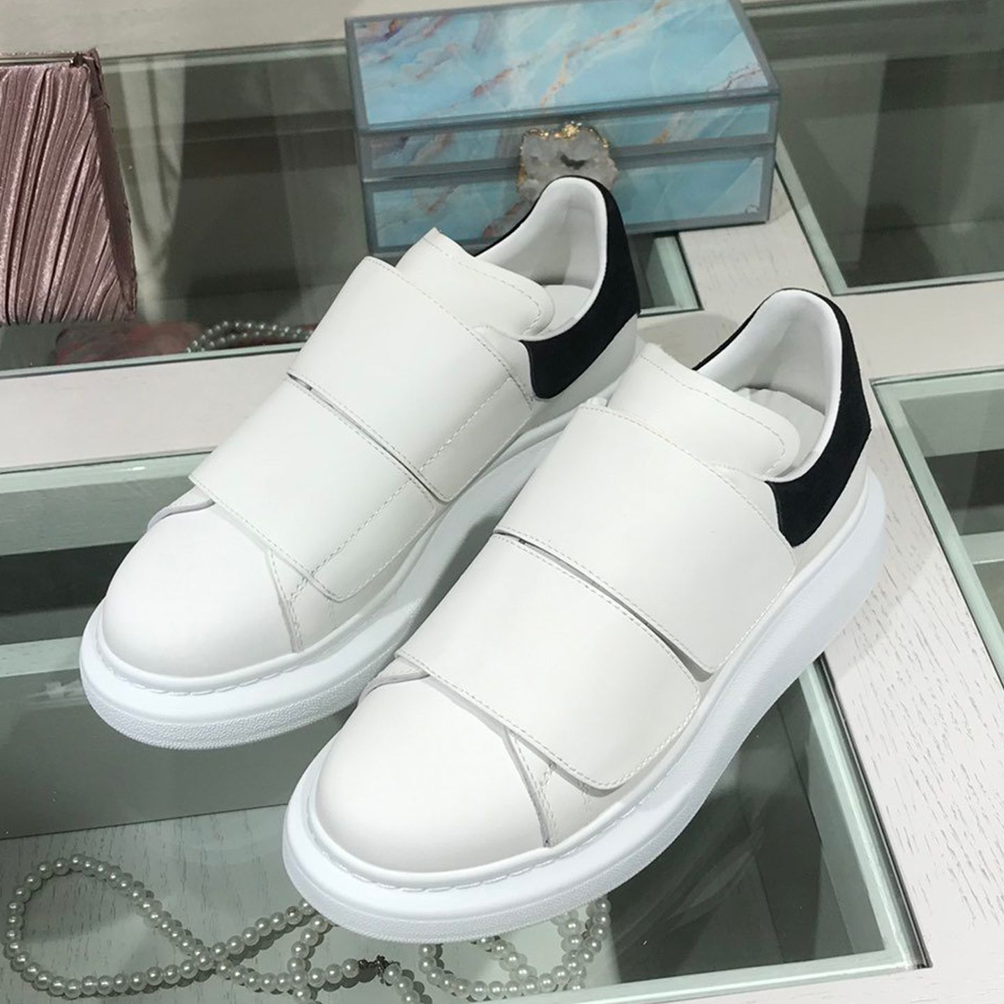 white velcro mens shoes