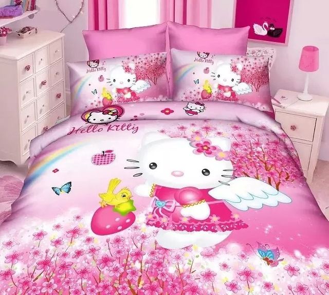 2020 Home Textile Childrens Cartoon Fashion Kt Color Girls Bedding
