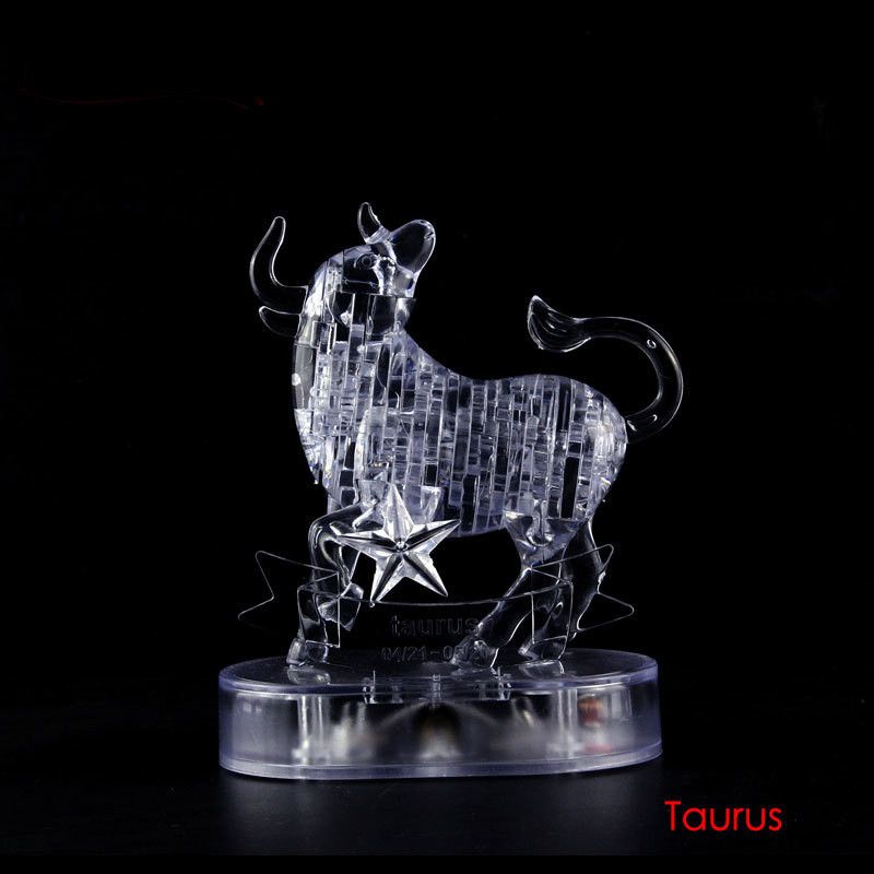 3D Crystal Puzzles Toys DIY Jigsaw Building Blocks Assembly Model Flash Decor
