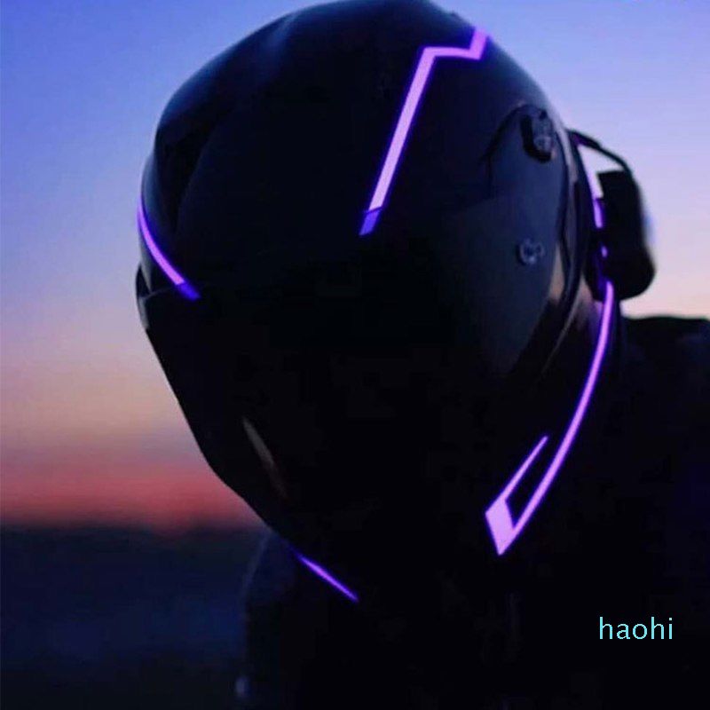 Acheter Pas Cher Casque De Moto Mode Éclairage Kit Casques Nuit Équitation  Signal Flashing Lights Stripe Bar B2Cshop Du 15,73 € | Fr.Dhgate
