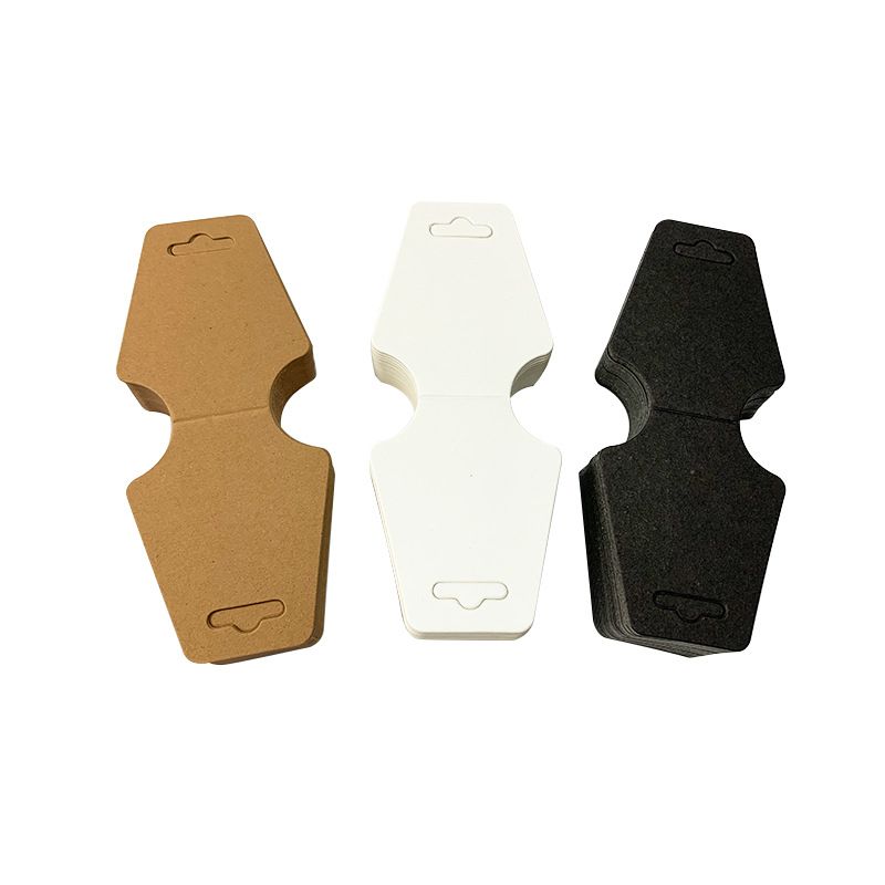 Kraft collar de papel Tarjetas que cuelgan la joyería Etiquetas blanco Collares