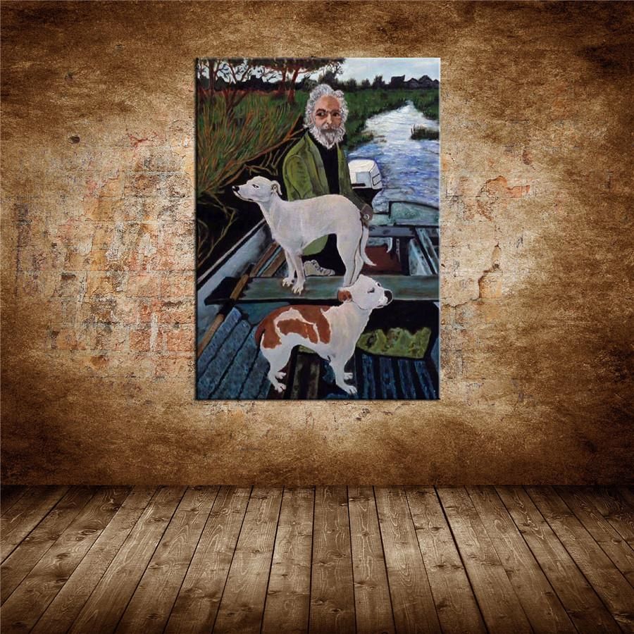 American Fox Hound dog sleeping bedroom art print 8x10 impressionism gift