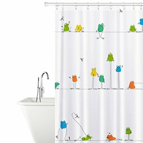 2019 Tatkraft Funny Frogs Shower Curtain Durable Fabric Mildew