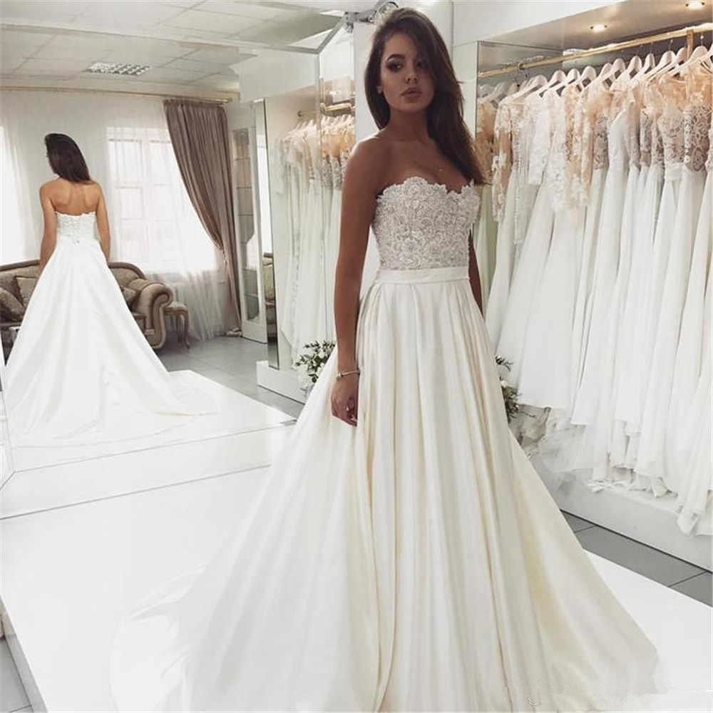 satin wedding gowns 2019