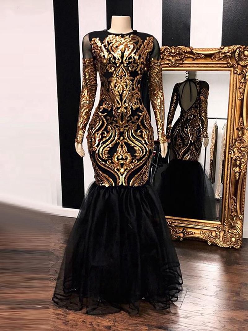 Gold Lace Prom Dresses 2020 ...