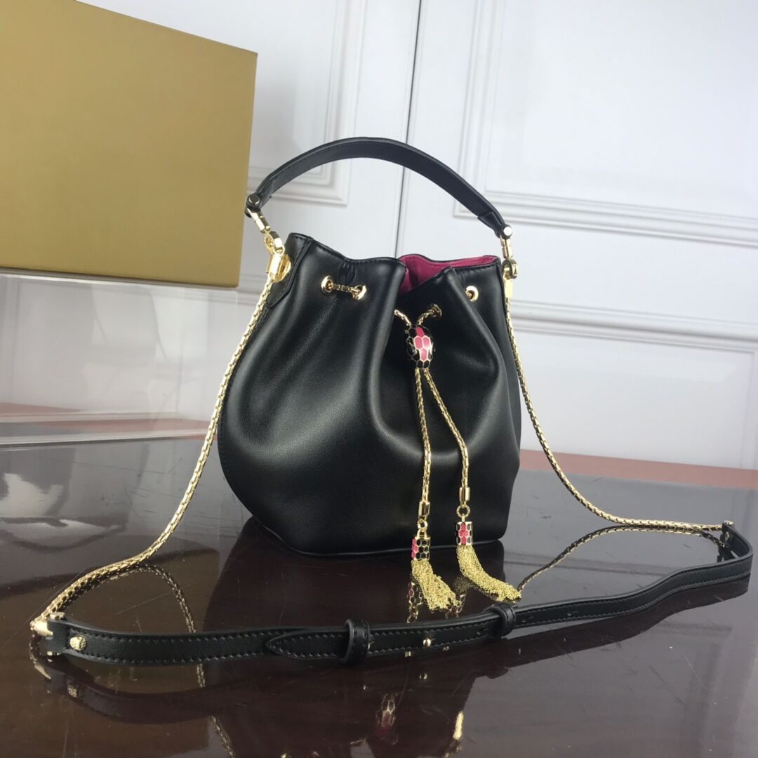 leather bucket handbags