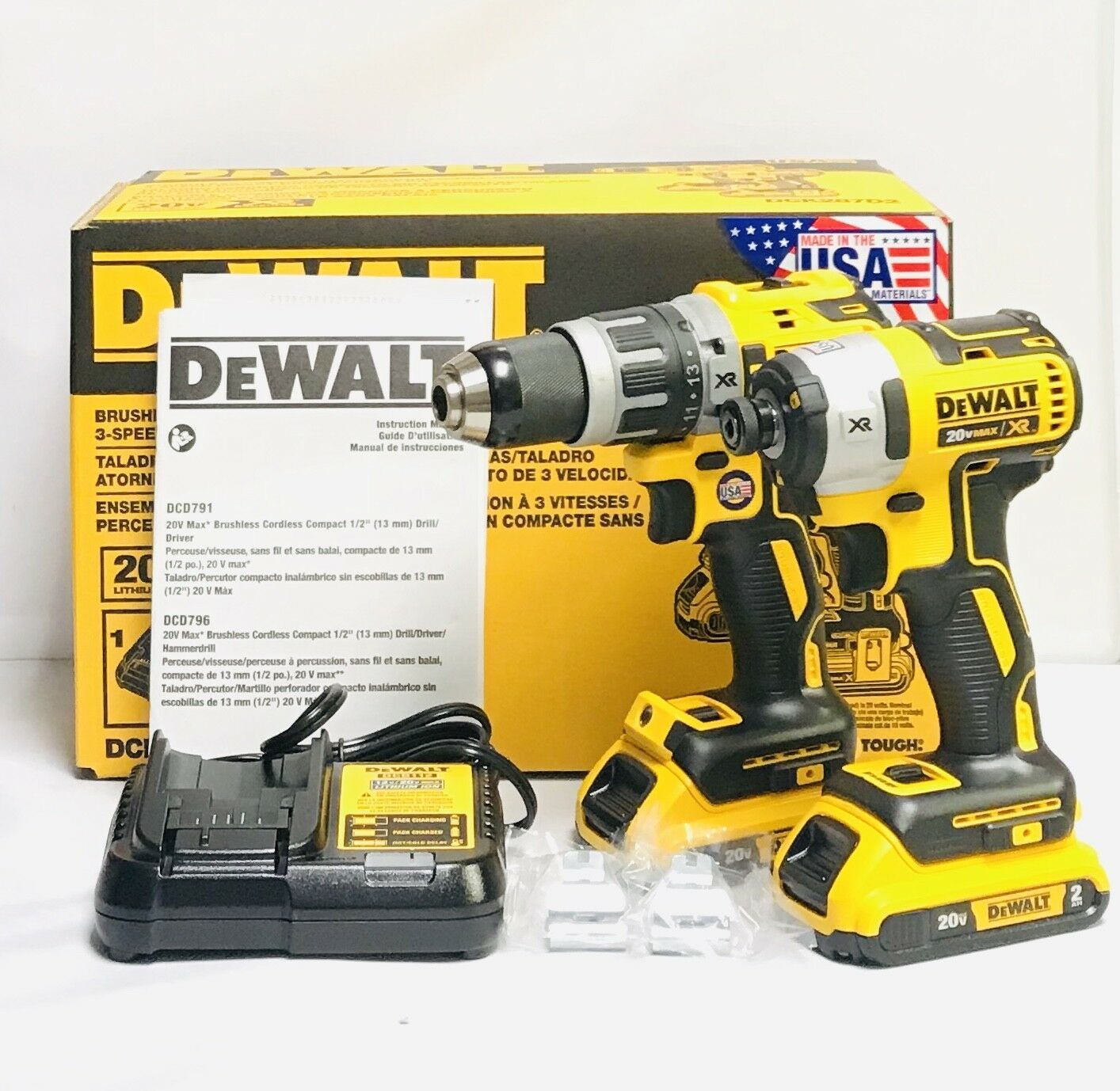 Compra Dewalt DCK287D2 Kit Combinado De Martillo Perforado / Impacto Sin  Escobillas Li Ion XR De 20 Voltios Barato | Entrega Rápida Y Calidad |  Es.Dhgate