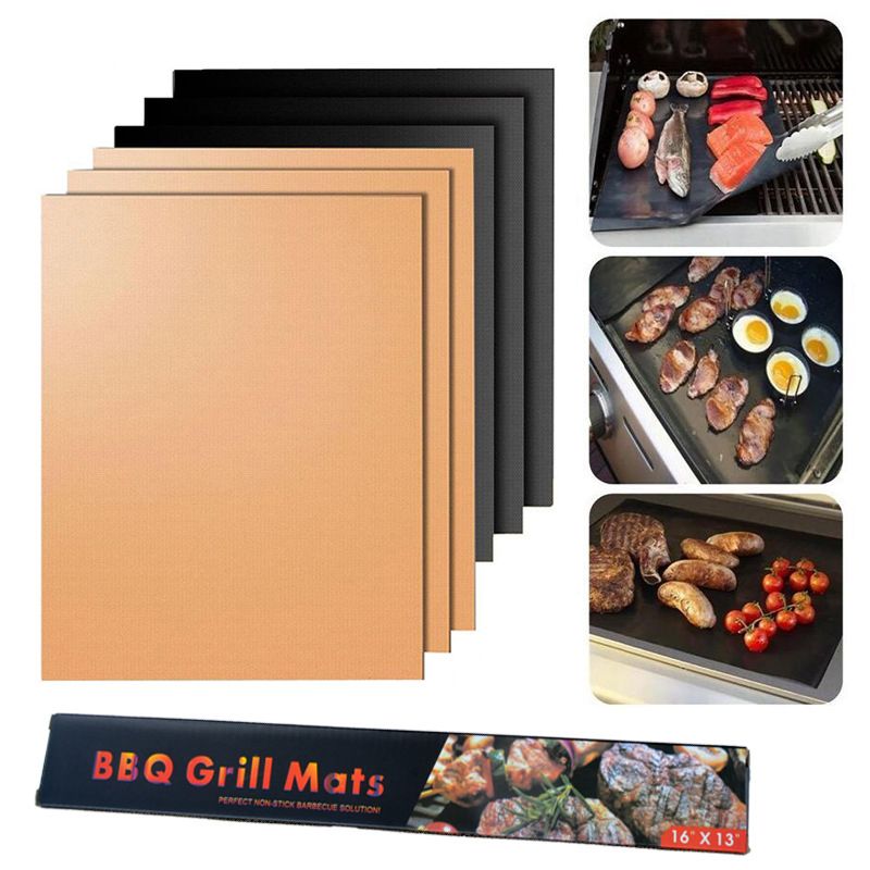 2021 Non Stick BBQ Grill Mat 33*40CM Thick Durable Gas Grill Barbecue
