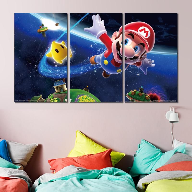2019 Modern Canvas Print Piantings Super Mario Galaxy For Living Room Decor From Kyrre 18 1 Dhgate Com