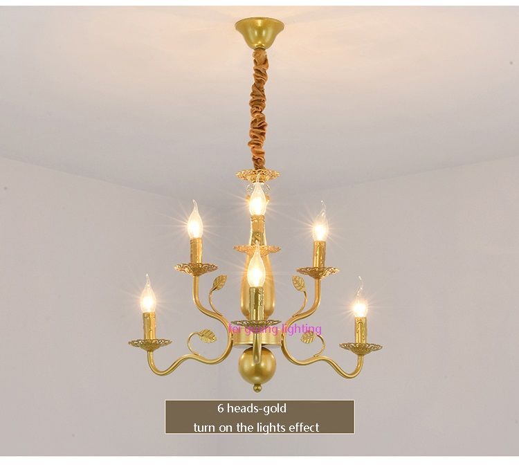 Retro Candle Chandelier By American Iron Creative Lighting For Living