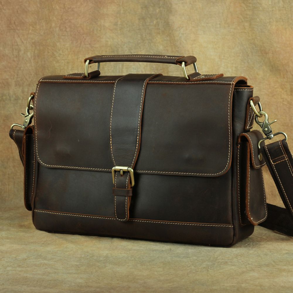 Men Genuine Leather Cross Body Messenger Shoulder Bag Briefcase Tote Handbag New