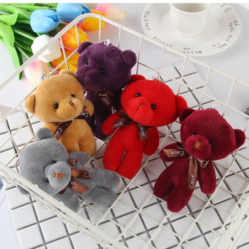 2020 Teddy Bear Mini Joint Plush Keychain Bear Bouquet Toy Phone