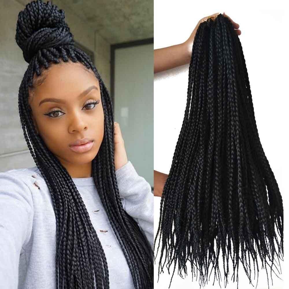 5Packs 18 Inch Medium Box Braids Crochet Hair Extensions Synthetic Hair  Crochet Braids Kanekalon Jumpo Braiding Hair 20 Strands/Pack From  Dunhuangwig, $25.86 | DHgate.Com