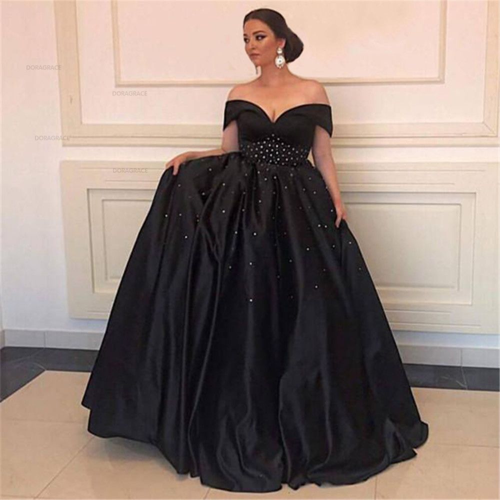 Compra Vestido De Noche Con Hombros Descubiertos Sin Mangas Una Línea De  Vestidos Largos De Fiesta Vestidos De Fiesta Para Mujeres Barato | Entrega  Rápida Y Calidad | Es.Dhgate