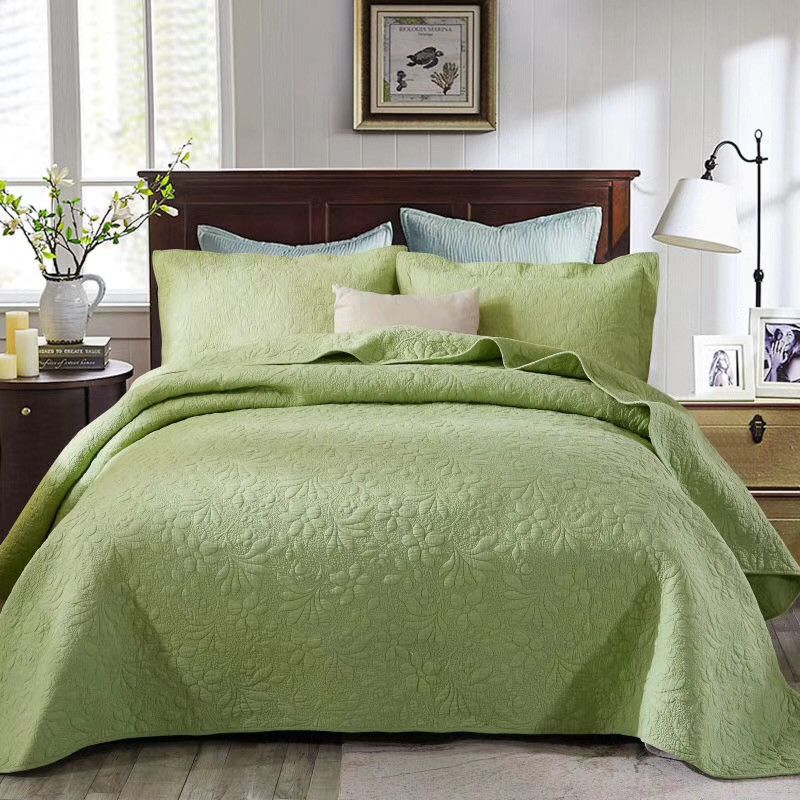Solid Cotton Bedspread Cover Sets BedCovers Coverlets Korean Colorful