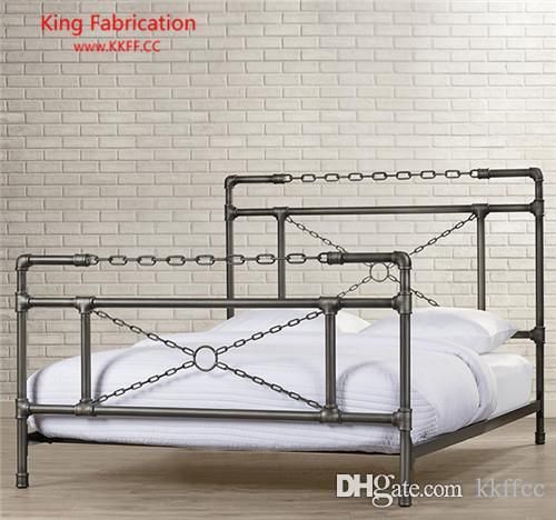 Кровать двуспальная из железа - 80 фото