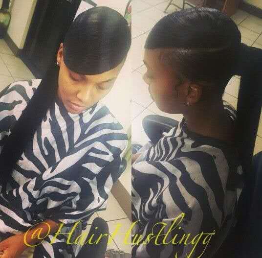Cute Straight Ponytail New Black Women Ponytail Hairstyle Wraps