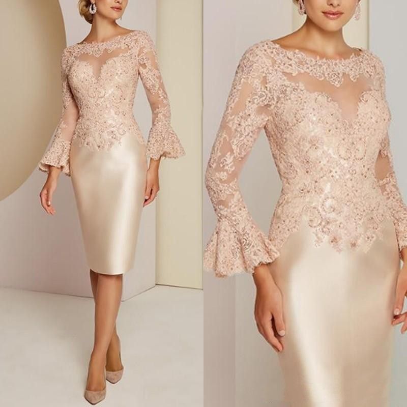 gold mother of the bride dresses with sleeves