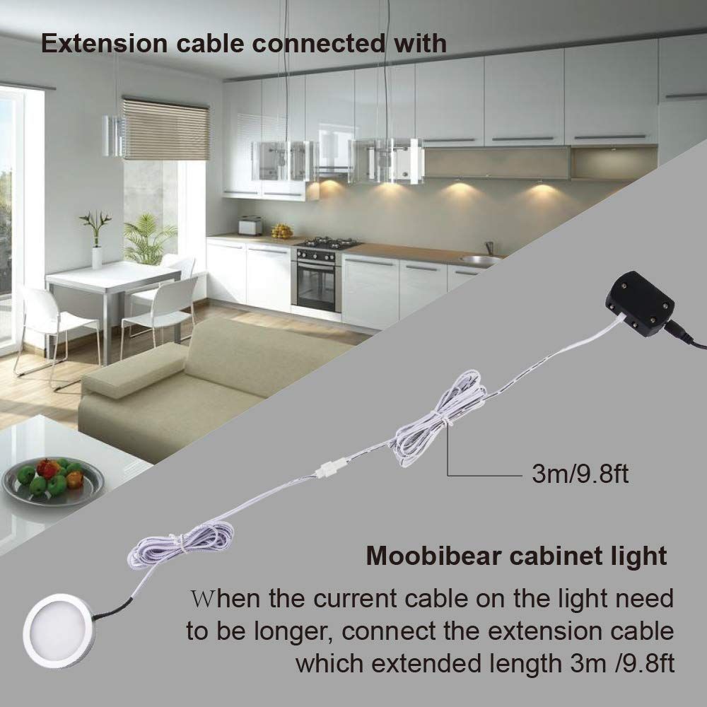 Strompreise Verlangerungskabel 3m Fur Moobibear Led Cabinet Puck