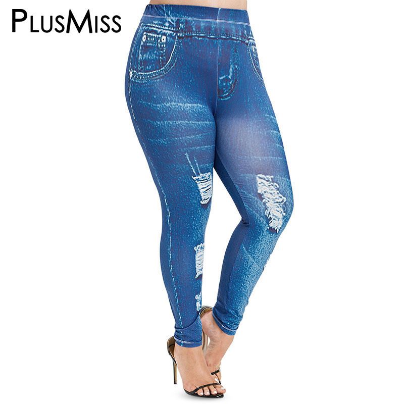 plus size denim leggings