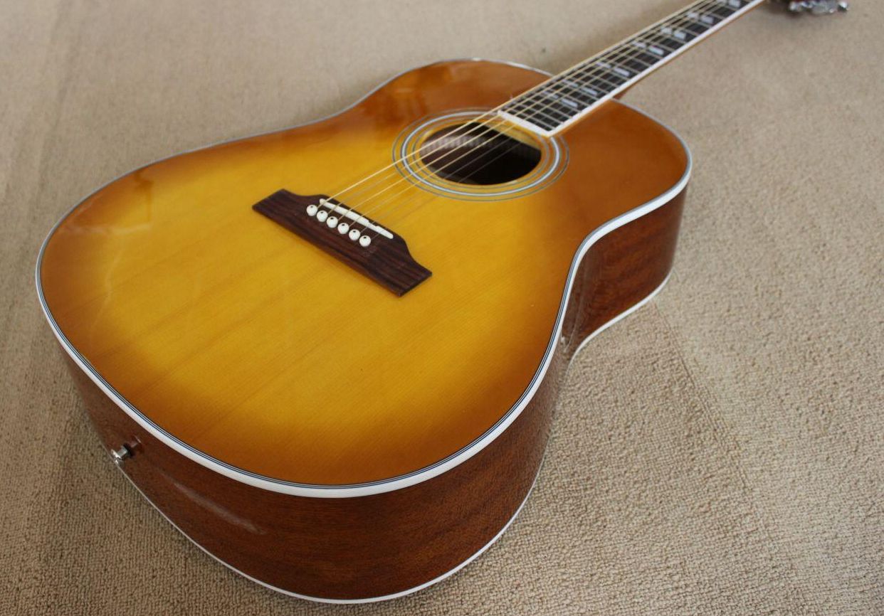 Rare Solid Spruce Top Humming Tobacco Sunburst Vintage Acoustic