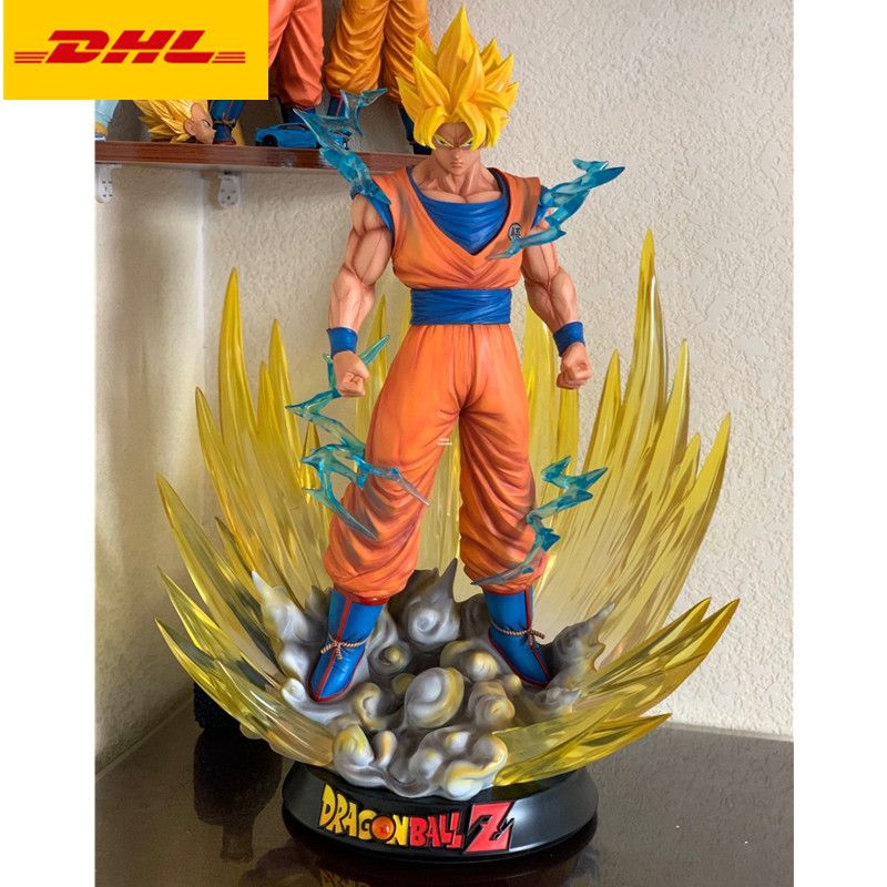 62 CM Dragon Ball Z Super Saiyan estatua del busto Son Goku Kakarotto de longitud completa 62 CM Dragon Ball Z Super Saiyan estatua del busto Son Goku Kakarotto de longitud completa
