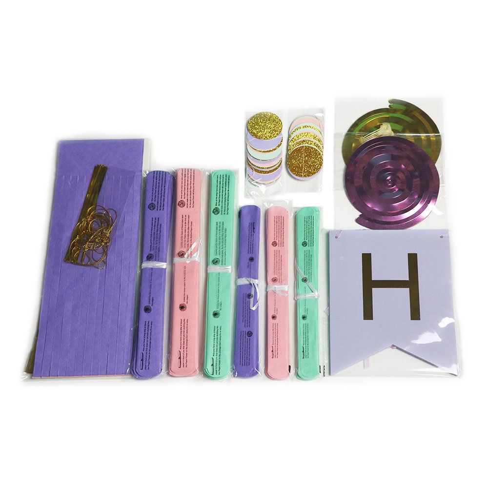 Birthday Decorations Sets Happy Birthday Banner Spiral Pendant