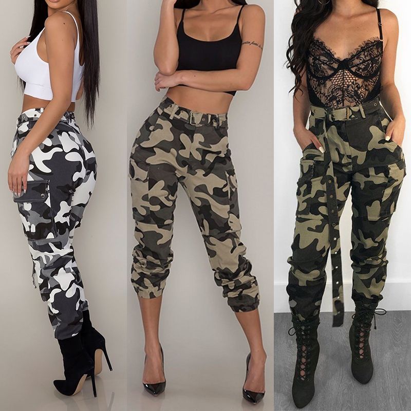 Compra Pantalones De Chándal De Diseño Mujeres Casual Moda Camuflaje Camo  Militar Cargo Pantalones Largos Pantalones Deportivos Pantalones De Mujer  Pantalon Femme Harem Barato | Entrega Rápida Y Calidad | Es.Dhgate
