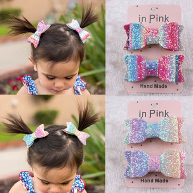 Sequin Star Shape Hair Clip Barrette Hairpin For Baby Girls Children Toddler