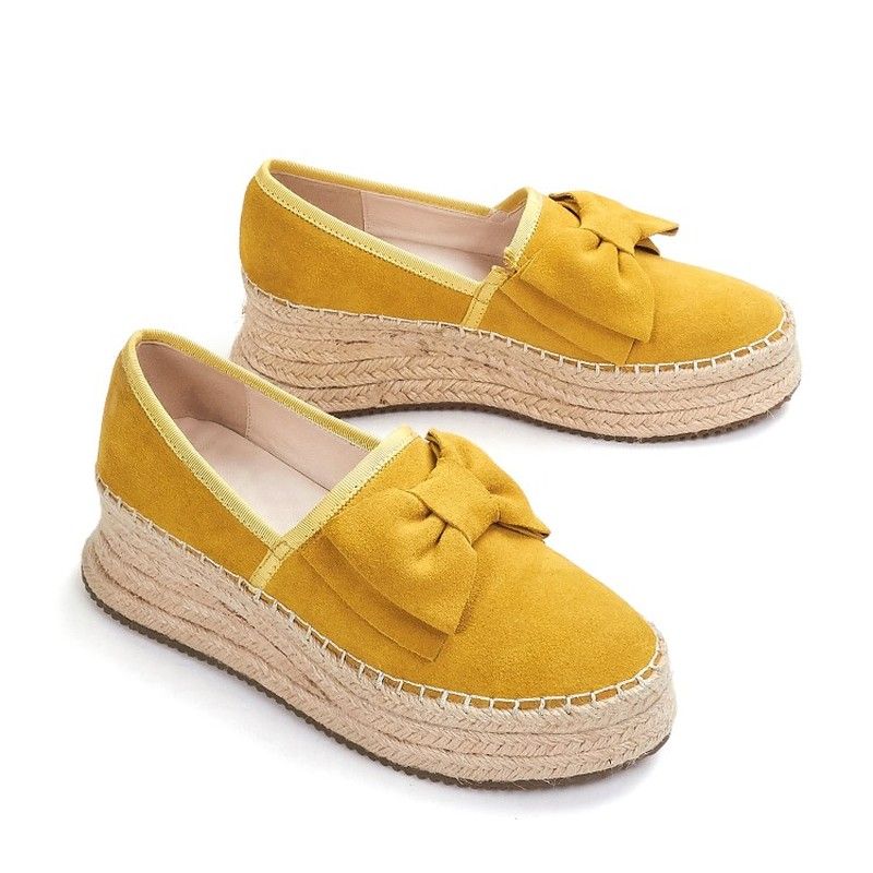 womens nubuck loafers bowknot