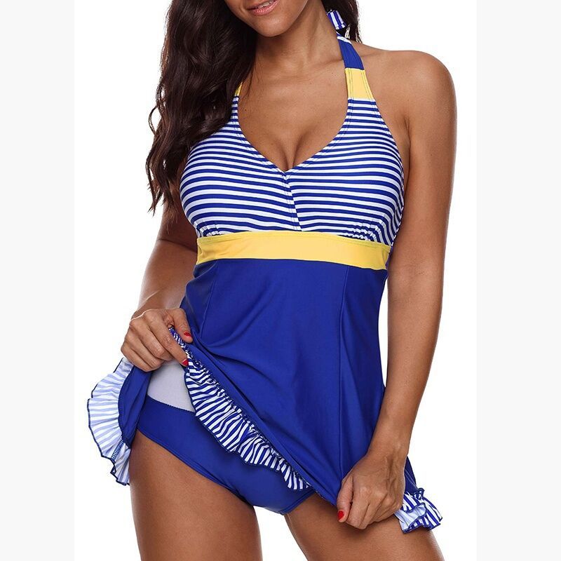 plus size two piece swim dress