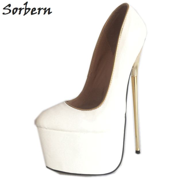 tacones blancos altos