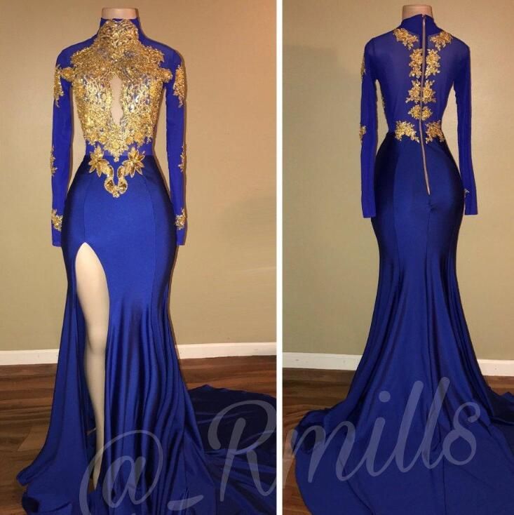 2019 royal blue prom dresses