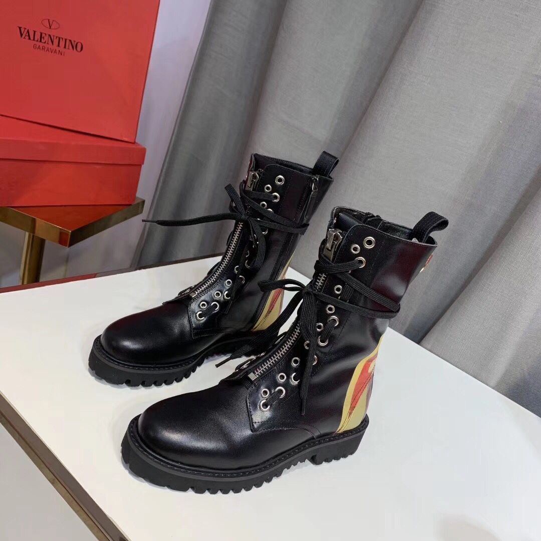 valentino military boots