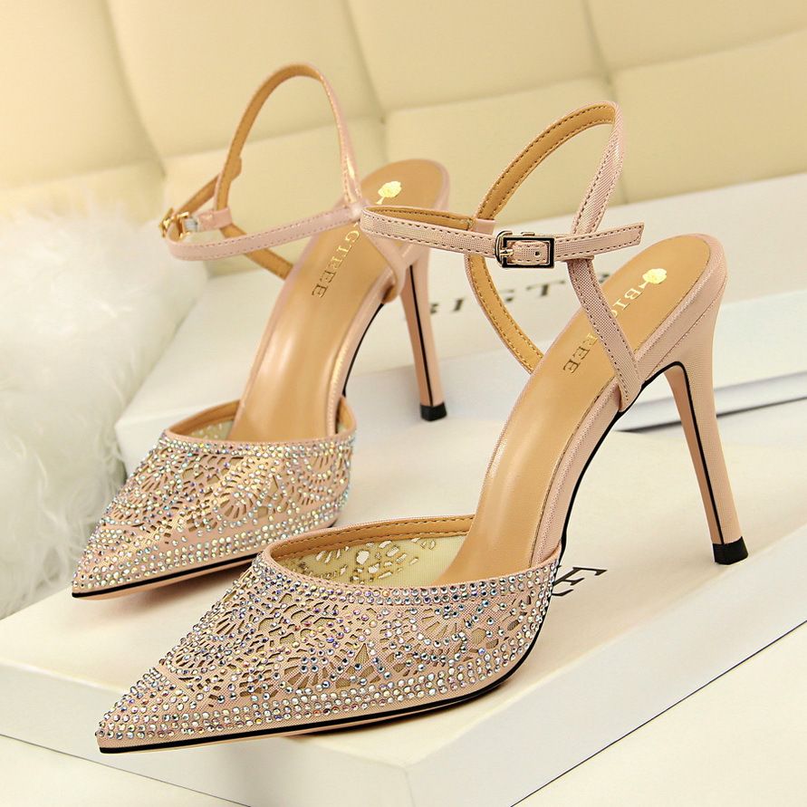 rhinestone slingback shoes