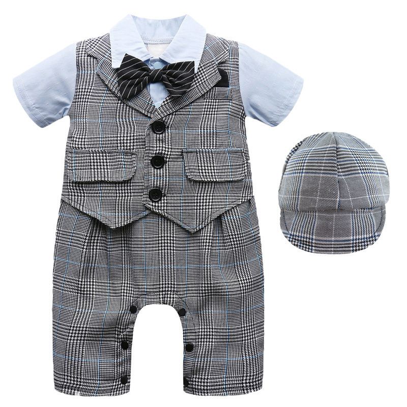21 Baby Boy Jumpsuit Romper Bebe Infant Gentleman Overalls Suit Set Hat Toddler Wedding Birthday Party Costume Baptism Gift J From Tubi10 16 04 Dhgate Com