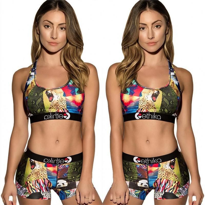 bikini crop top and shorts