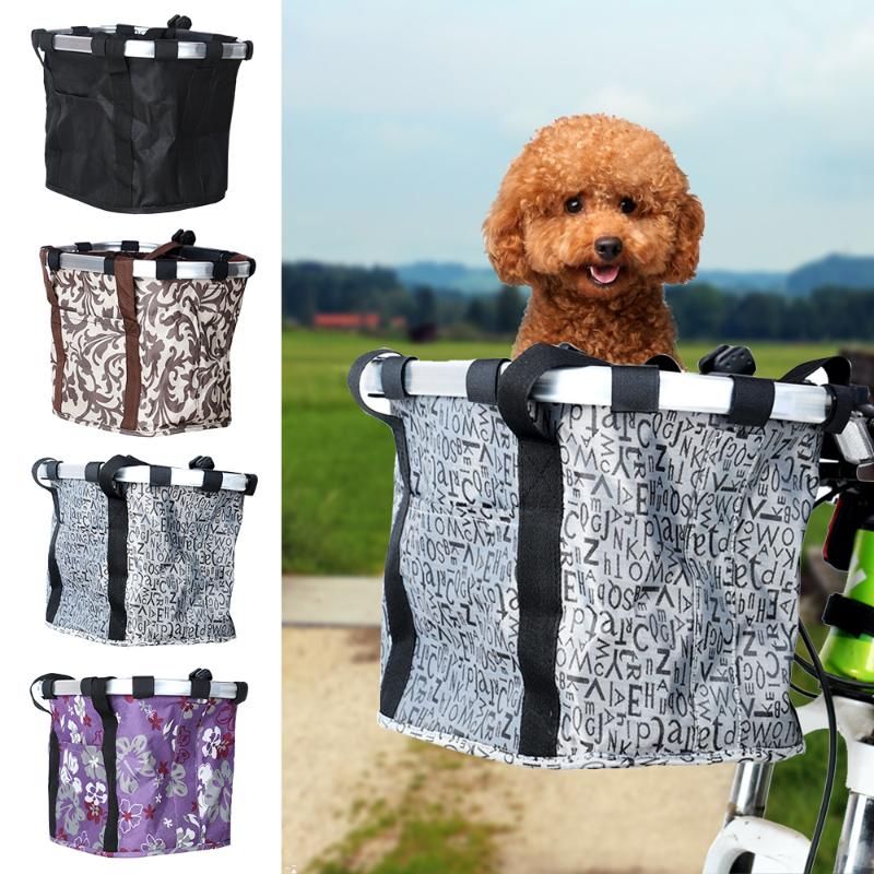 Pet Carrier Bag Bicycle Basket Pouch For Pet Dog Cat Bike ...