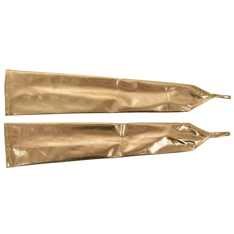 Womens Ladies Shiny Metallic Wet Look Sleeve Fingerless Arm Warmer One Size