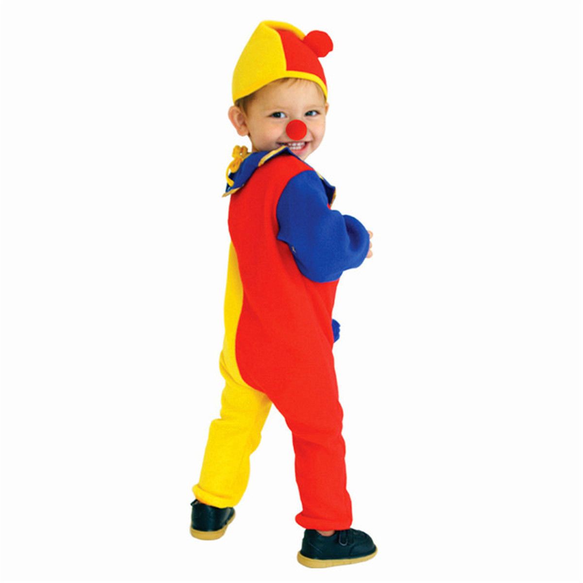 HappySky Children Kids Baby Pajamas Carnival Clown Circus Cosplay Costumes Performance Clothing Party