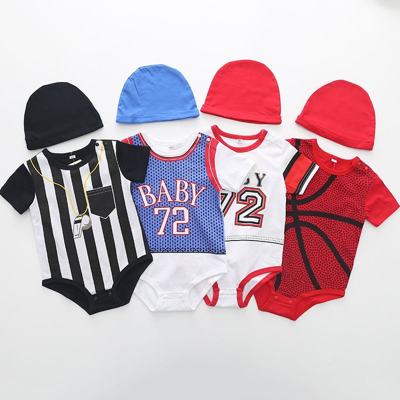 2020 Newborn Basketball Short Onesies Rompers Baby Infant Toddler