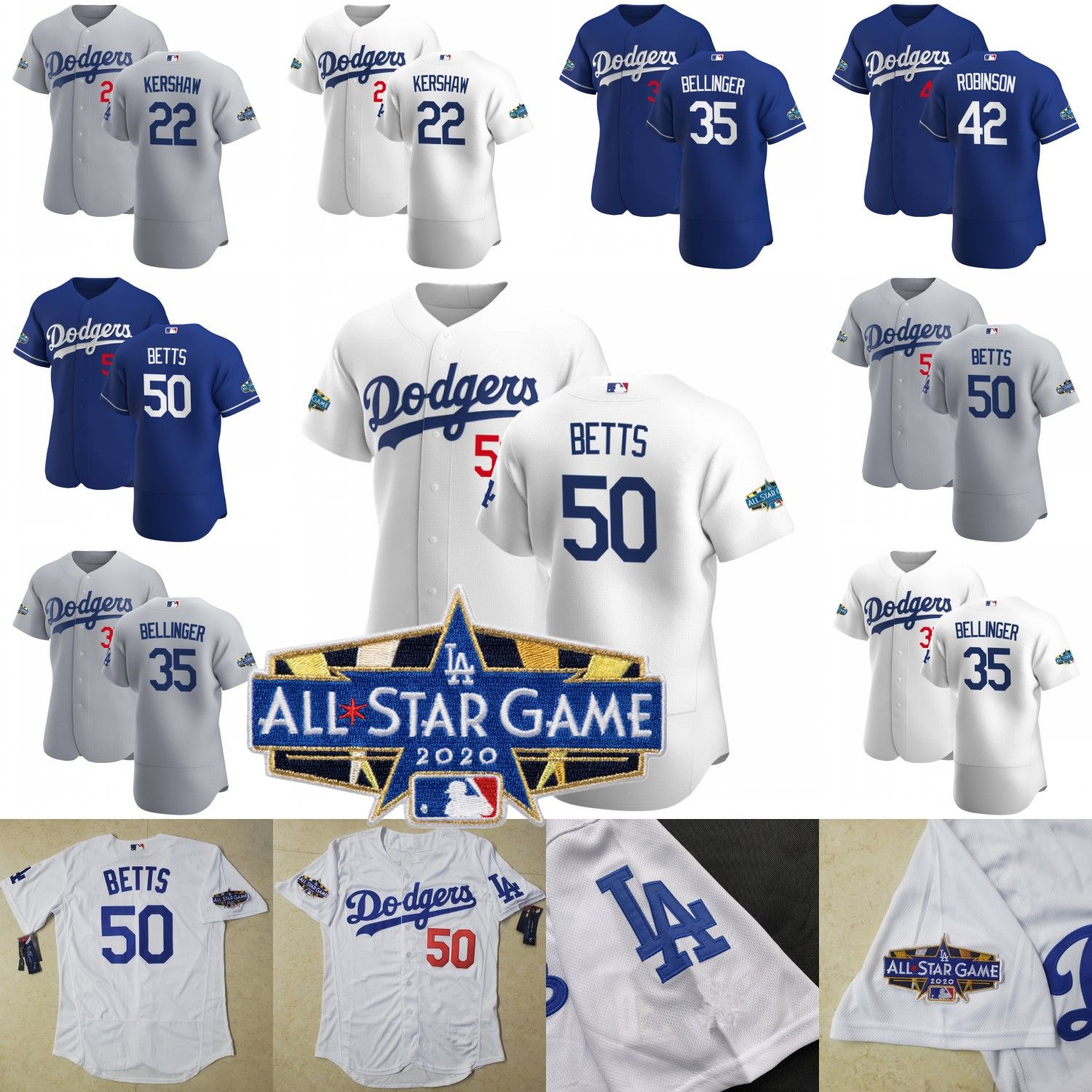 white and blue dodgers jersey