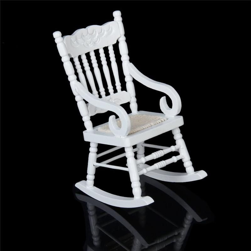 dollhouse wooden rocking chair