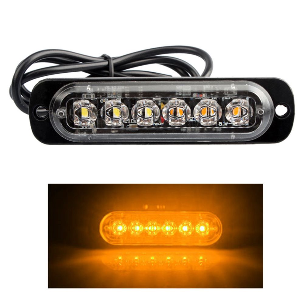 2020 9V 40V 18W LED Car Truck Warning Light Rectangular 1000LM