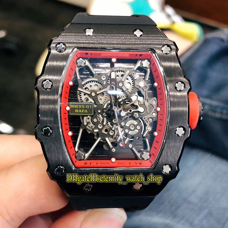 Acquistare Luxry RM 35 01 RAFAEL NADAL Scheletro Dial Orologi Di Lusso  Giappone Miyota Meccanica RM35 01 Mens Watch PVD Nero Cassa In Acciaio  Rubber Band Sports Economico | Consegna Veloce E Qualità | DHgate Italy