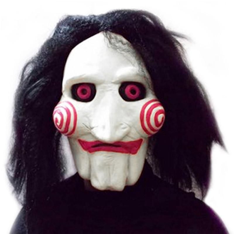 Película Saw Jigsaw Puppet Matanza De Máscaras De Látex De Halloween Creepy Completo Máscara De Miedo Suministros Prop Del Partido De Cosplay De 21,81 € | DHgate