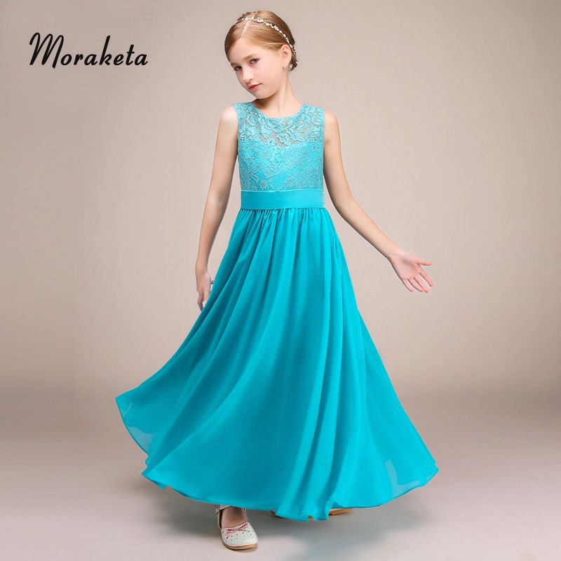 turquoise blue flower girl dresses
